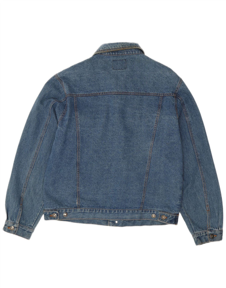 Jaqueta jeans masculina vintage UK 42 XL azul algodão clássico