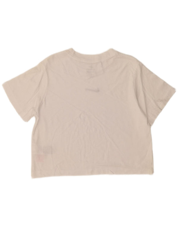 Camiseta Nike Girls Loose Fit Top 10-11 Anos Médio Algodão Branco