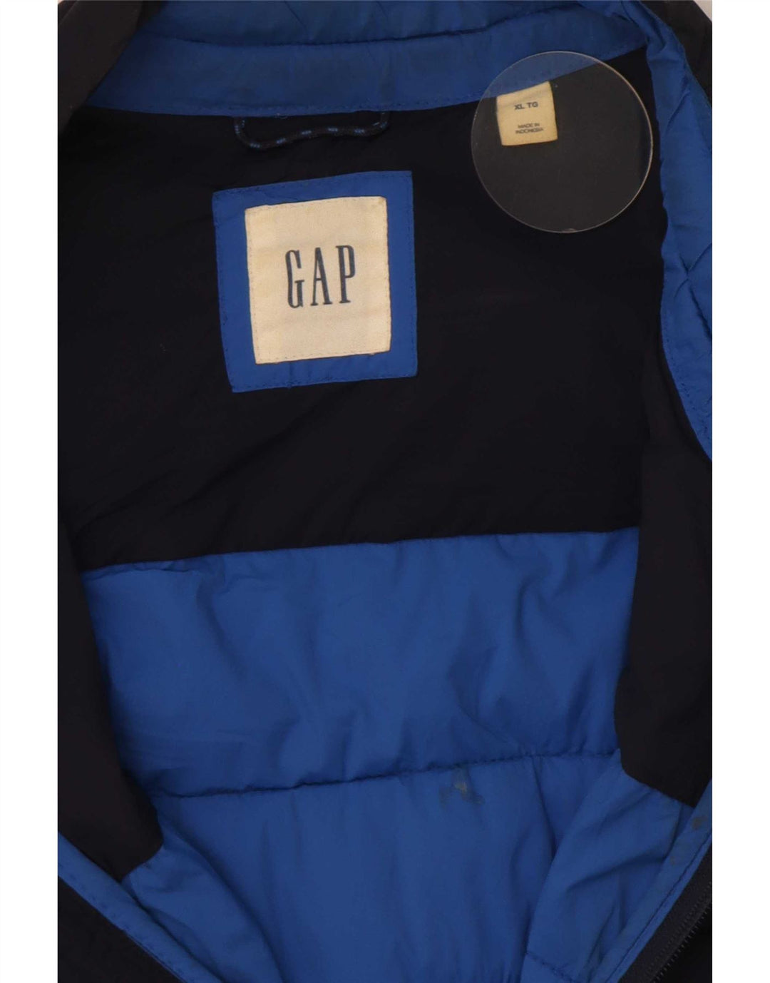 Jaqueta acolchoada masculina Gap UK 42 XL azul marinho