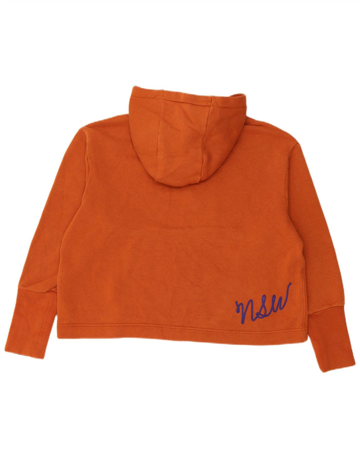 Nike Womens Oversized Hoodie Jumper UK 14 Médio Laranja Algodão