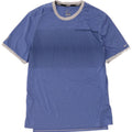Nike Mens Dri Fit Camiseta Top Médio Azul Listrado Poliéster