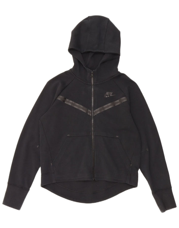 Suéter NIKE feminino com capuz e zíper 12-13 anos grande algodão listrado preto