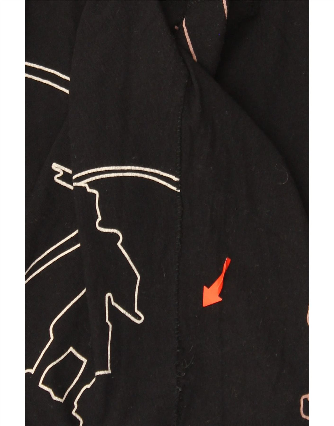 Desigual feminino Barcelona gráfico top manga comprida Reino Unido 12 algodão preto médio