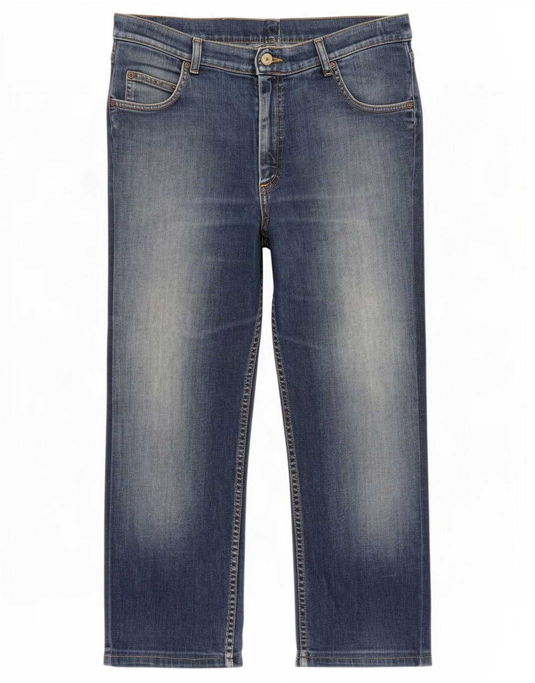 Lee Mens Brooklyn Straight Jeans W36 L28 Azul Algodão