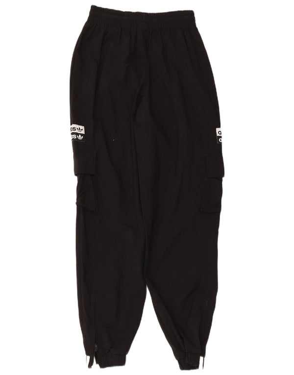 Adidas Womens Graphic Tracksuit Calças Joggers UK 8 Pequeno Preto