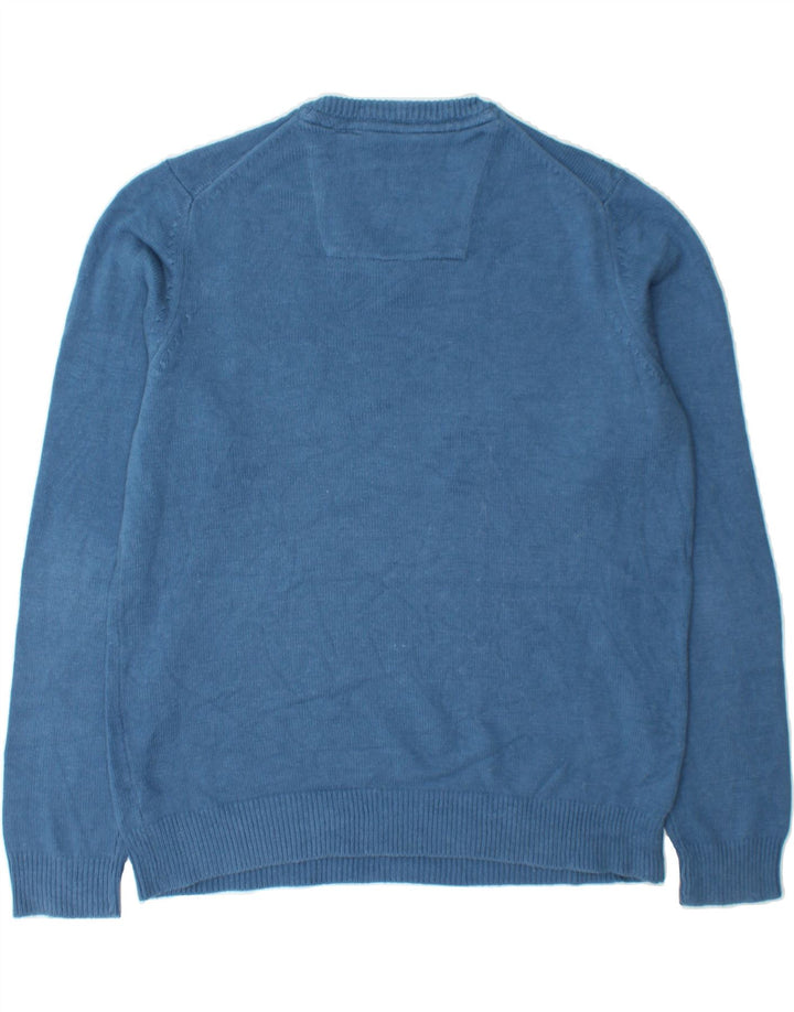 IZOD Mens V-Neck Jumper Sweater Large Blue Cotton Vintage Izod and Second-Hand Izod from Messina Hembry 