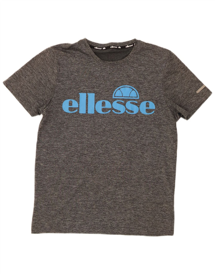 Camiseta feminina Ellesse com estampa gráfica UK 14 poliéster cinza médio