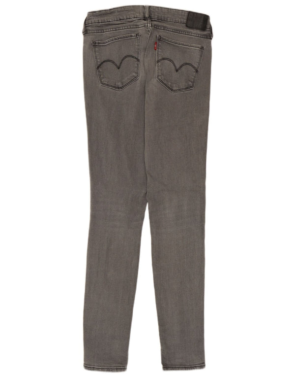 Calça jeans feminina Levi's 711 skinny W28 L29 cinza algodão