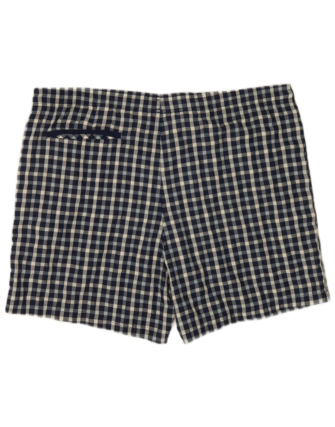Shorts de natação masculinos Adidas Regular grande poliéster xadrez azul