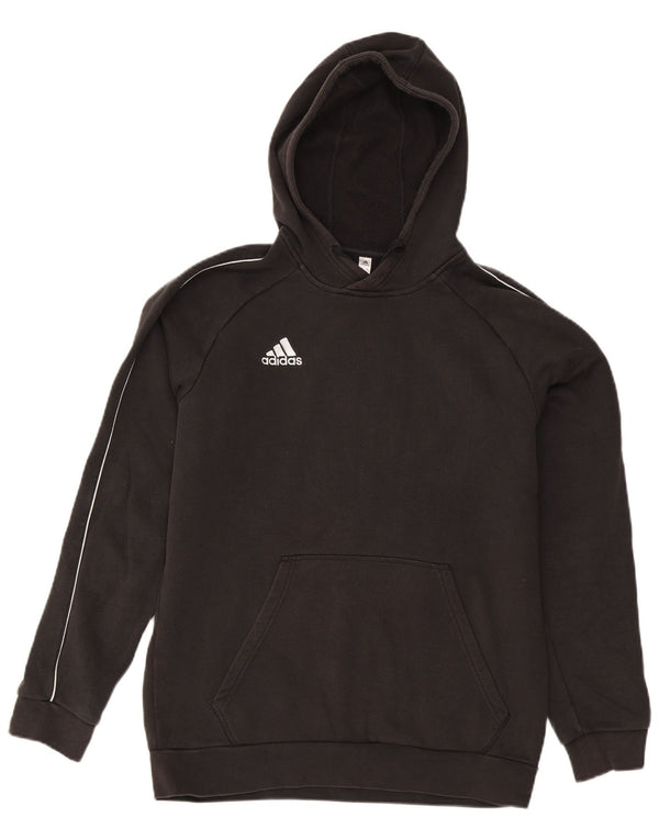 Adidas Mens Hoodie Jumper Grande Algodão Preto
