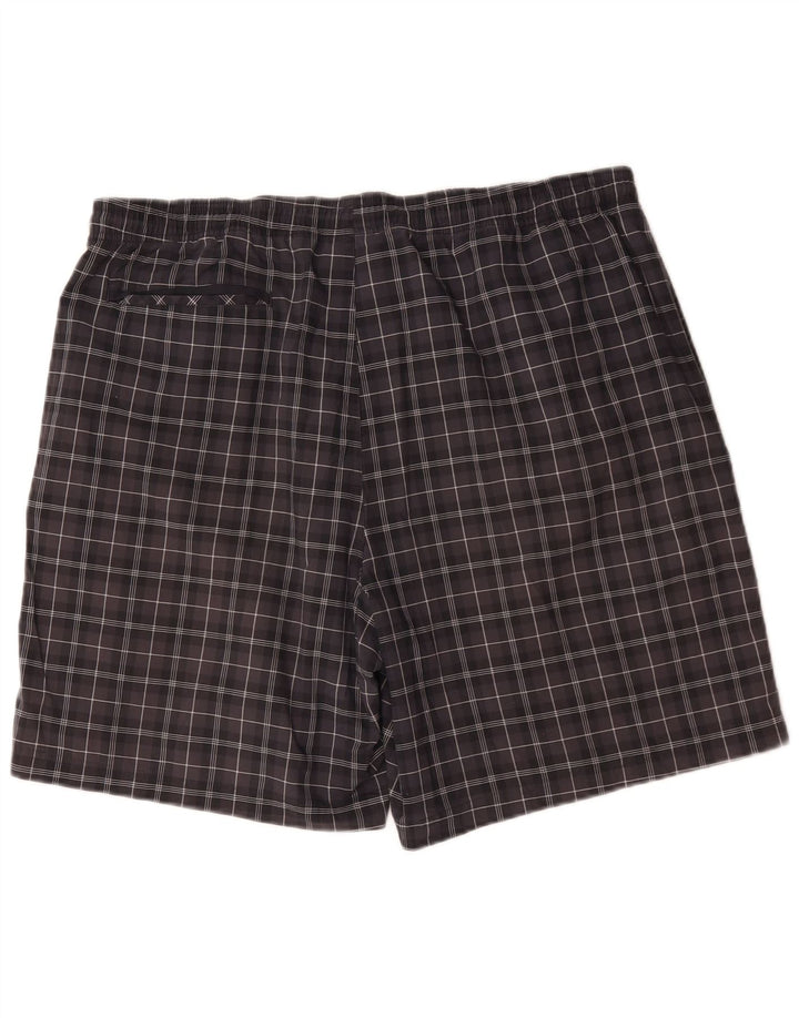 Shorts esportivos masculinos Adidas XL preto xadrez poliéster