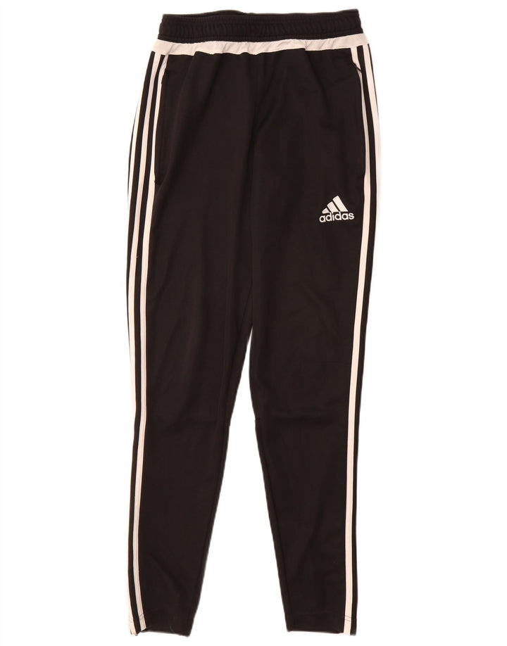Calça de treino masculina Adidas Climacool pequena preta colorblock poliéster