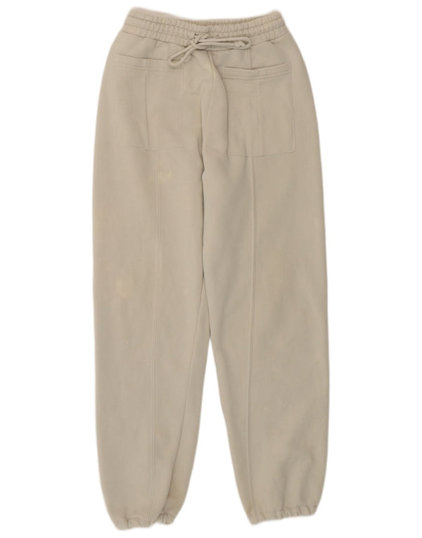 Calça de treino feminina Zara Joggers UK 8 Small Off White