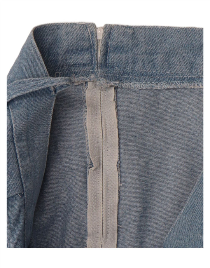 Saia jeans feminina VINTAGE W30 azul médio
