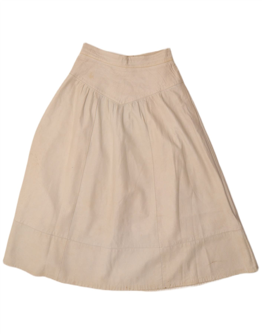 Conjunto de saia feminina vintage de couro de 2 peças Reino Unido 12 médio W26 branco