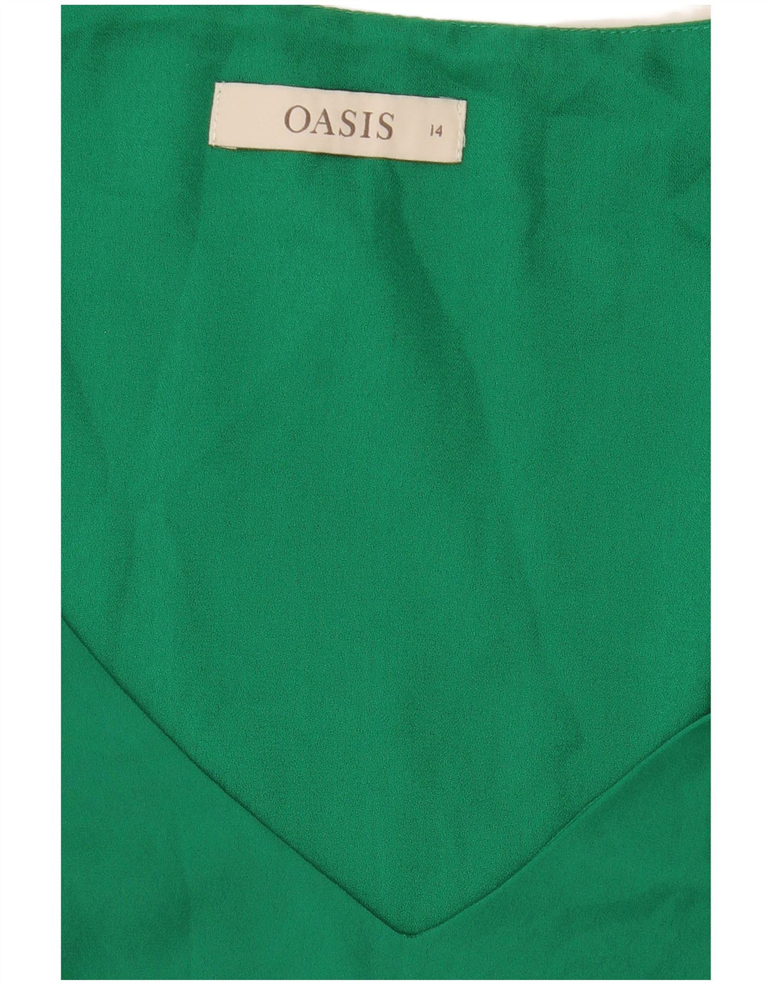 Blusa feminina sem mangas Oasis UK 14 verde médio