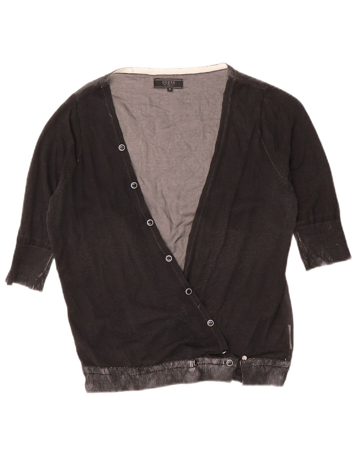 Suéter cardigã feminino Guess manga 3/4 Reino Unido 12 cinza médio