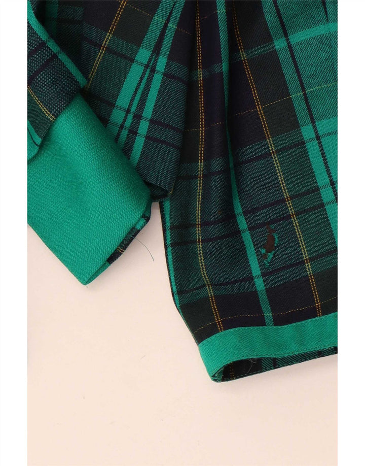Jaqueta Blazer Feminina Fink Reino Unido 18 XL Verde Xadrez Lã Virgem