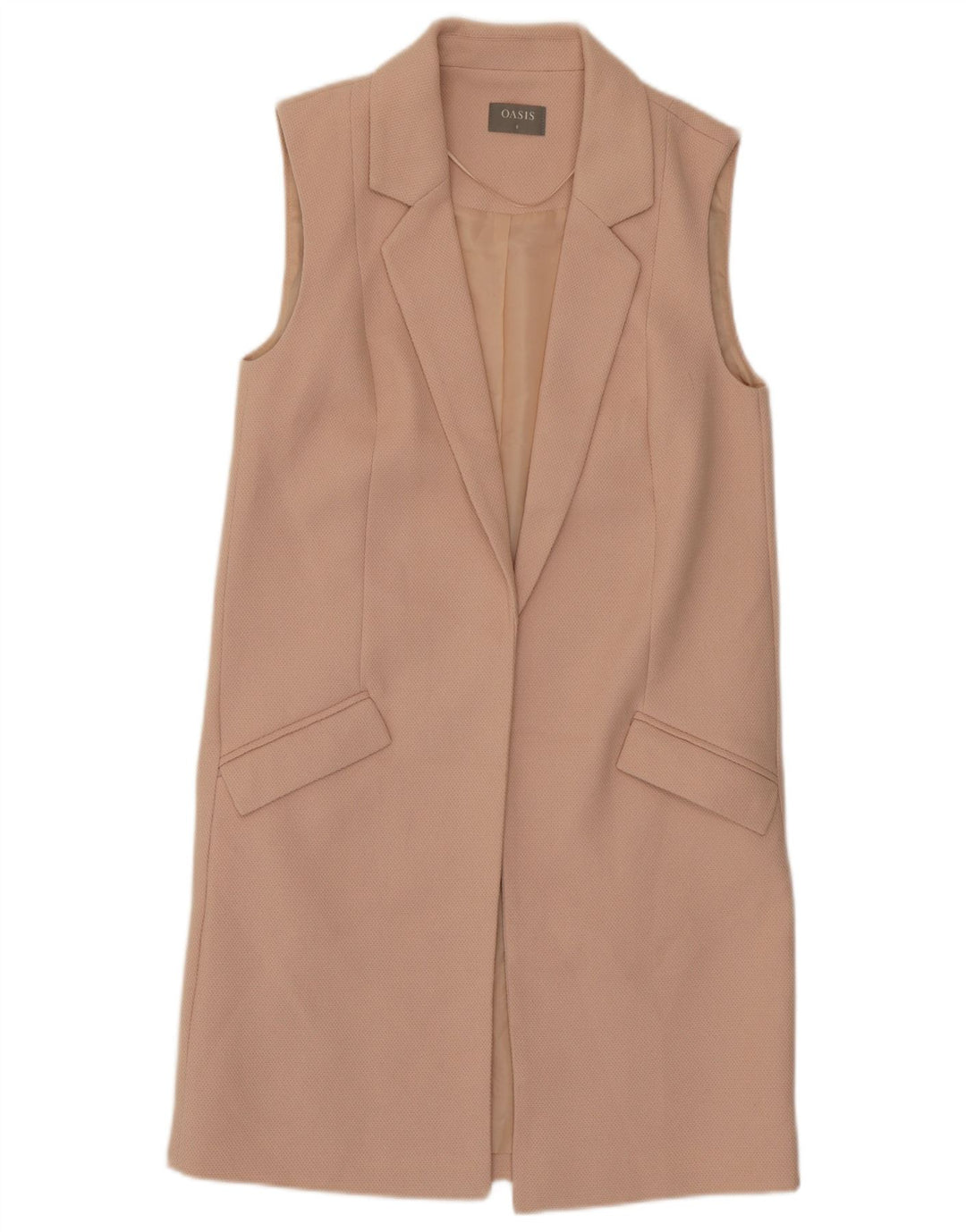 Colete feminino Oasis Longline UK 8 pequeno poliéster rosa