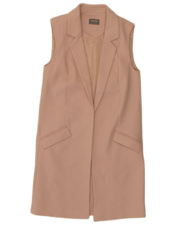 Colete feminino Oasis Longline UK 8 pequeno poliéster rosa