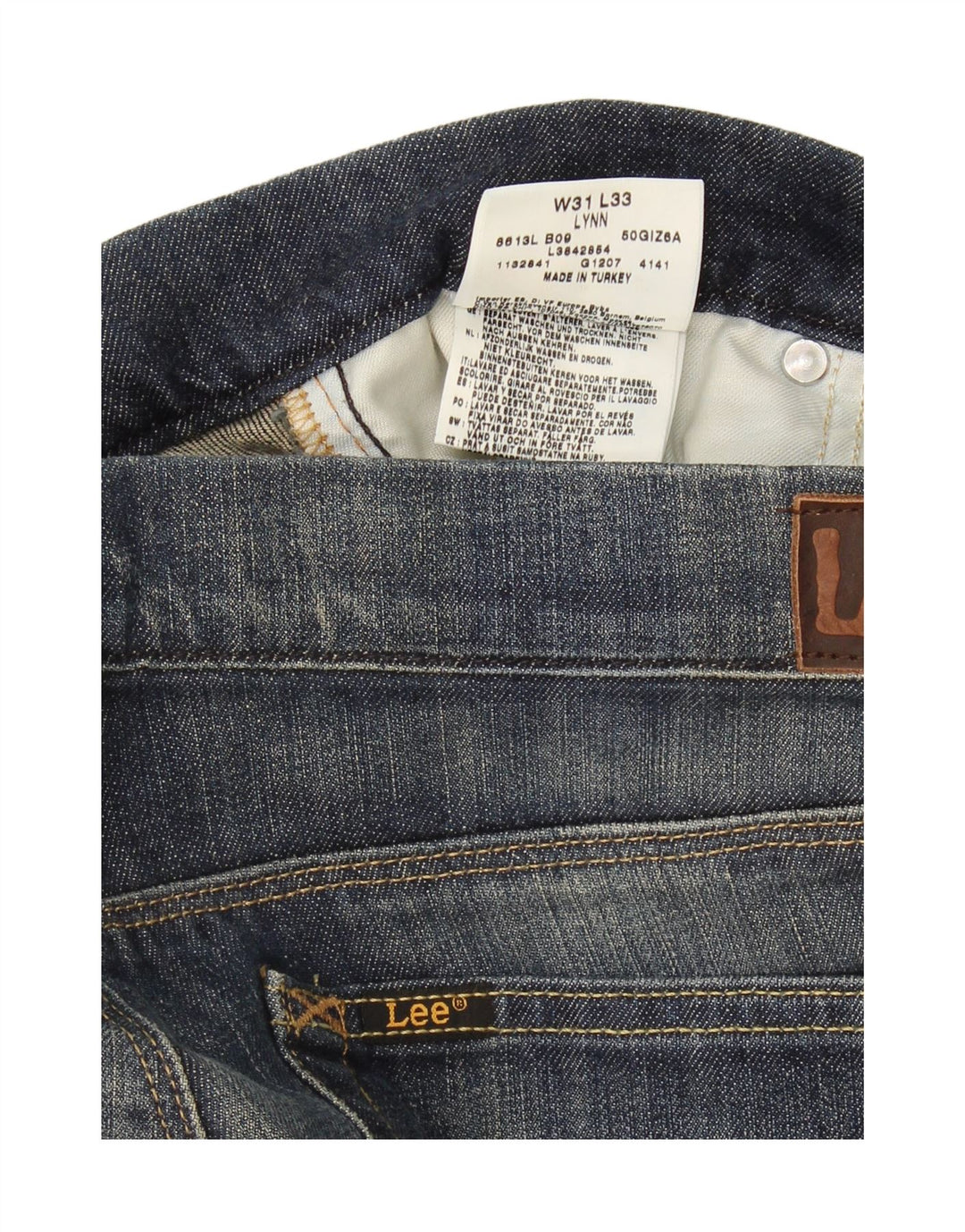 LEE Womens Lynn Straight Jeans W31 L29 Azul Algodão
