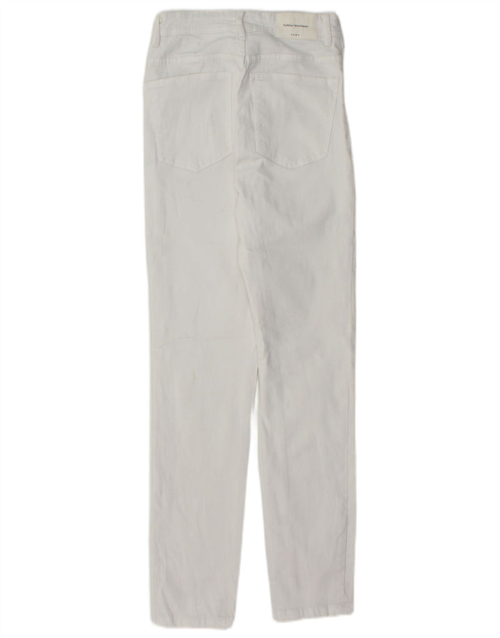 ZARA Jeans Slim Feminino EU 34 2XS W24 L27 Branco