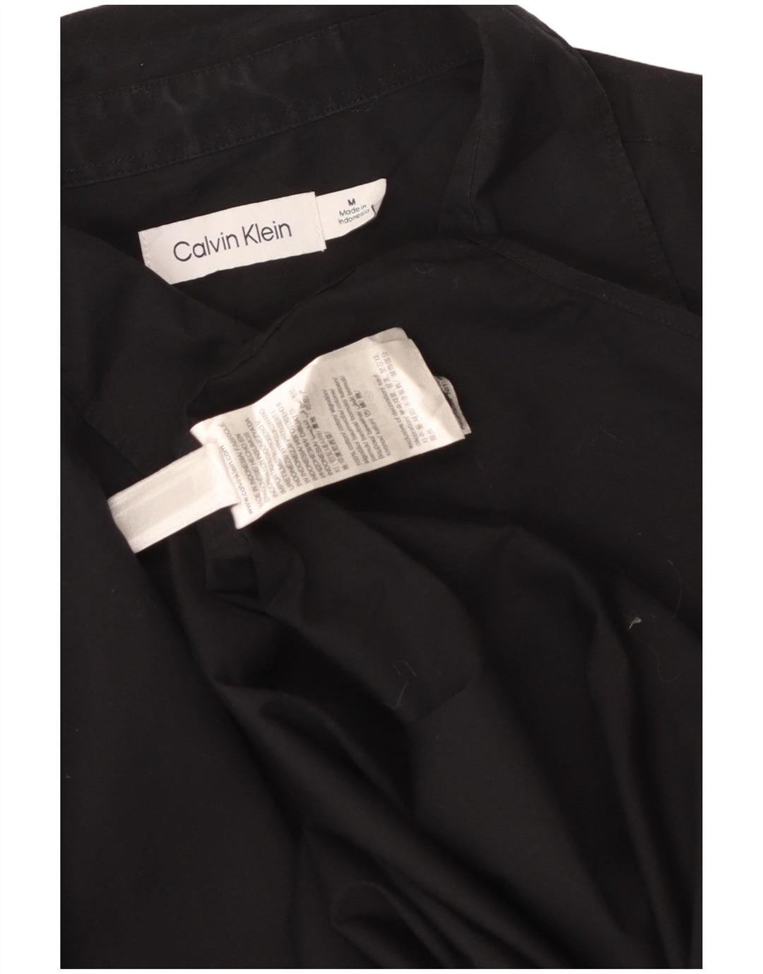 Camisa masculina CALVIN KLEIN de algodão preto médio