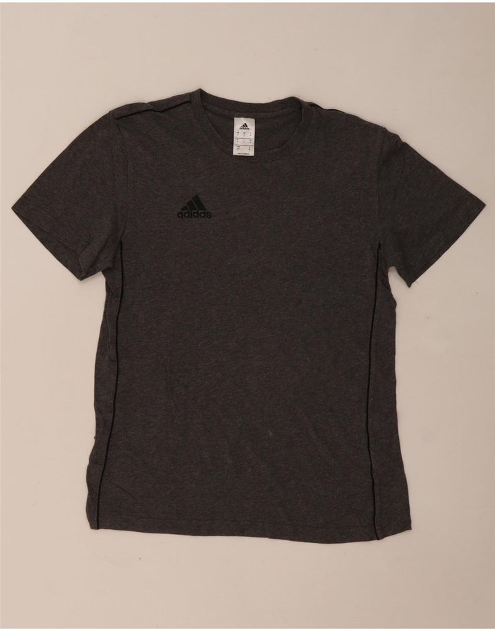 ADIDAS Camiseta masculina gráfica top pequeno algodão cinza