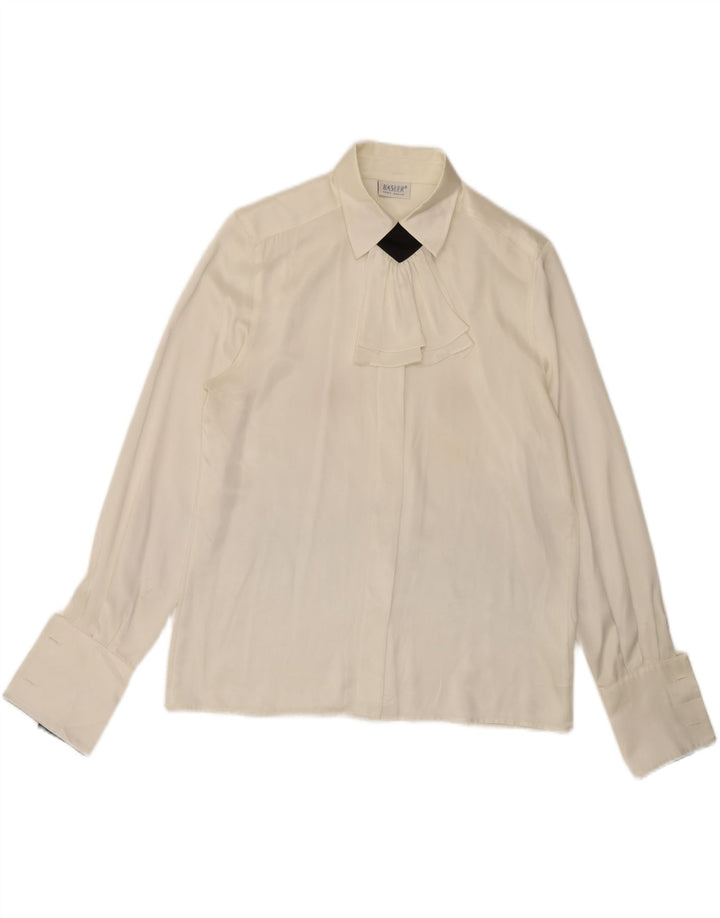 Camisa formal feminina BASLER UK 12 poliéster branco médio