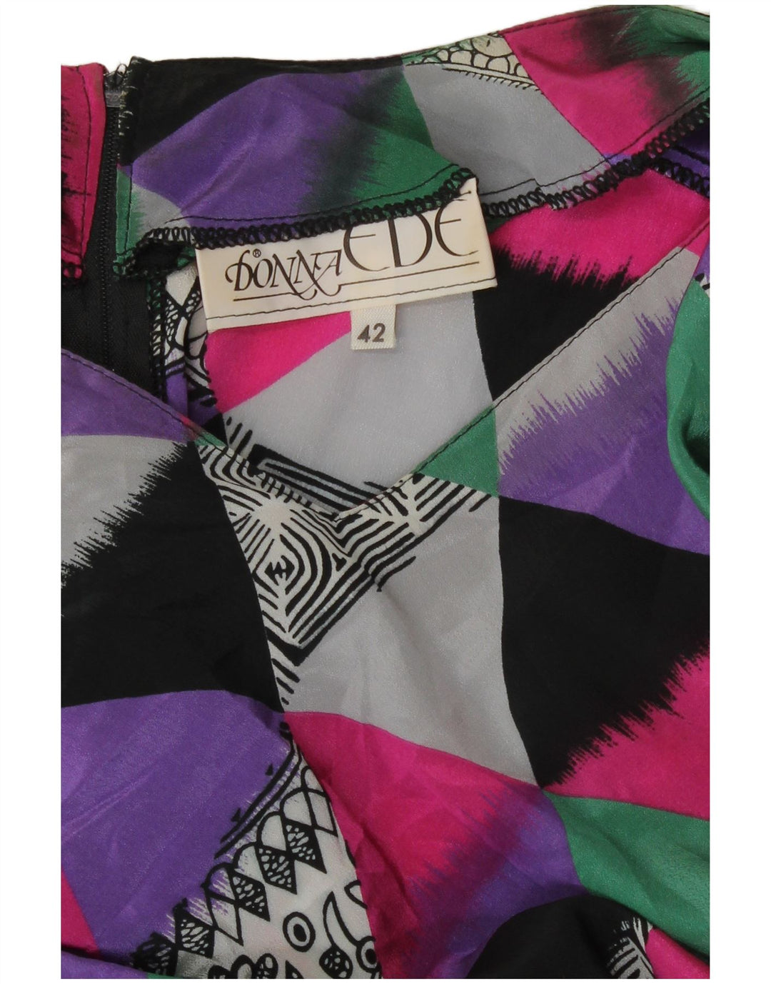 Vestido Sereia Feminino Vintage IT 42 Médio Multicolorido Geométrico
