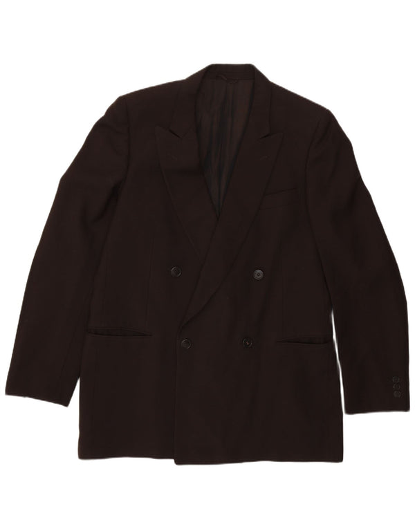 Cerruti 1881 Jaqueta Blazer Masculina Double Breasted IT 52 XL Lã Marrom Clássica