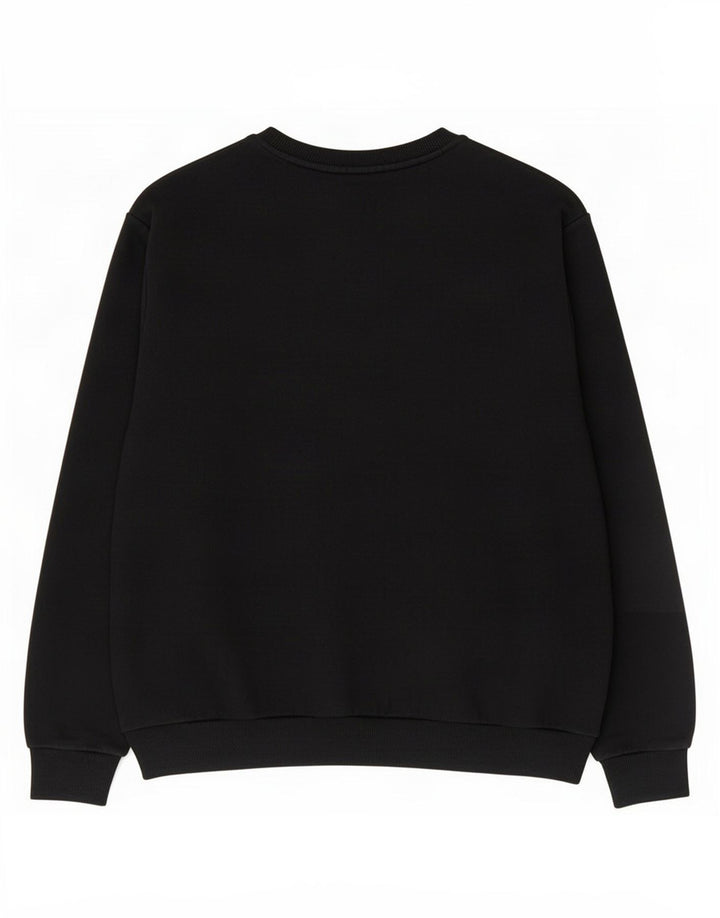 Puma Mens Graphic Moletom Jumper Médio Algodão Preto