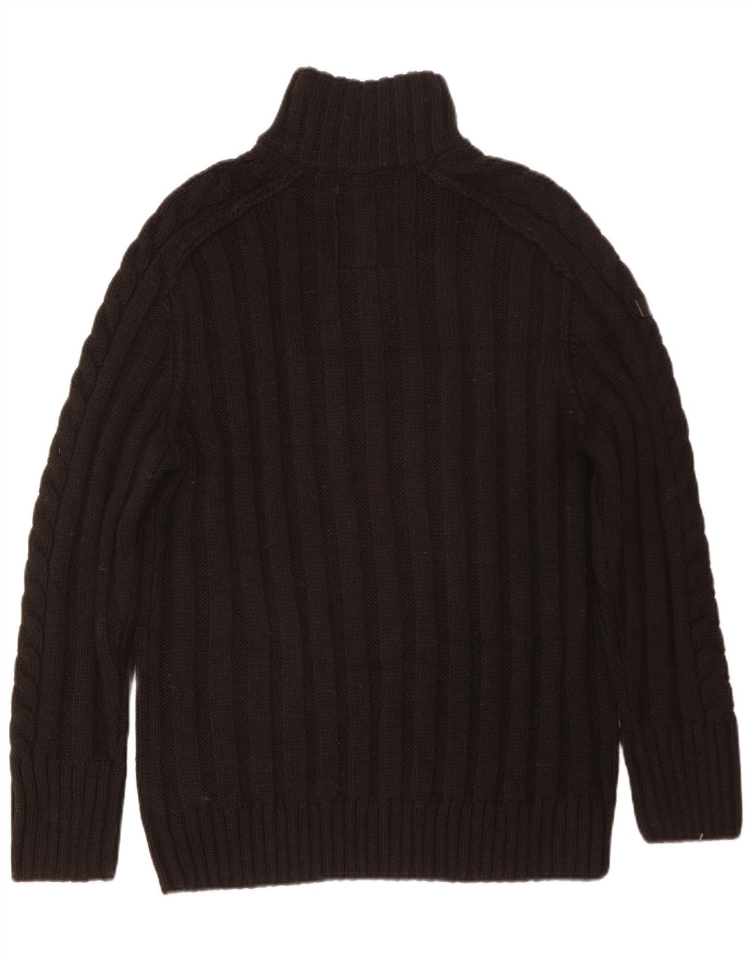 Suéter masculino Superdry com decote em botão 2XL marrom acrílico