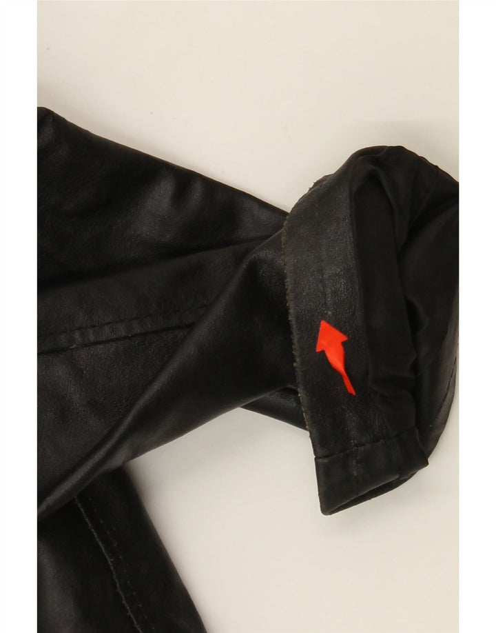 Jaqueta de couro masculina VINTAGE UK 40 grande couro preto