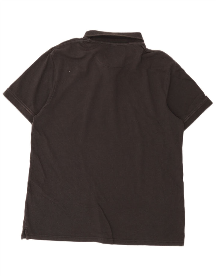 Camisa polo masculina Lyle & Scott grande algodão preto