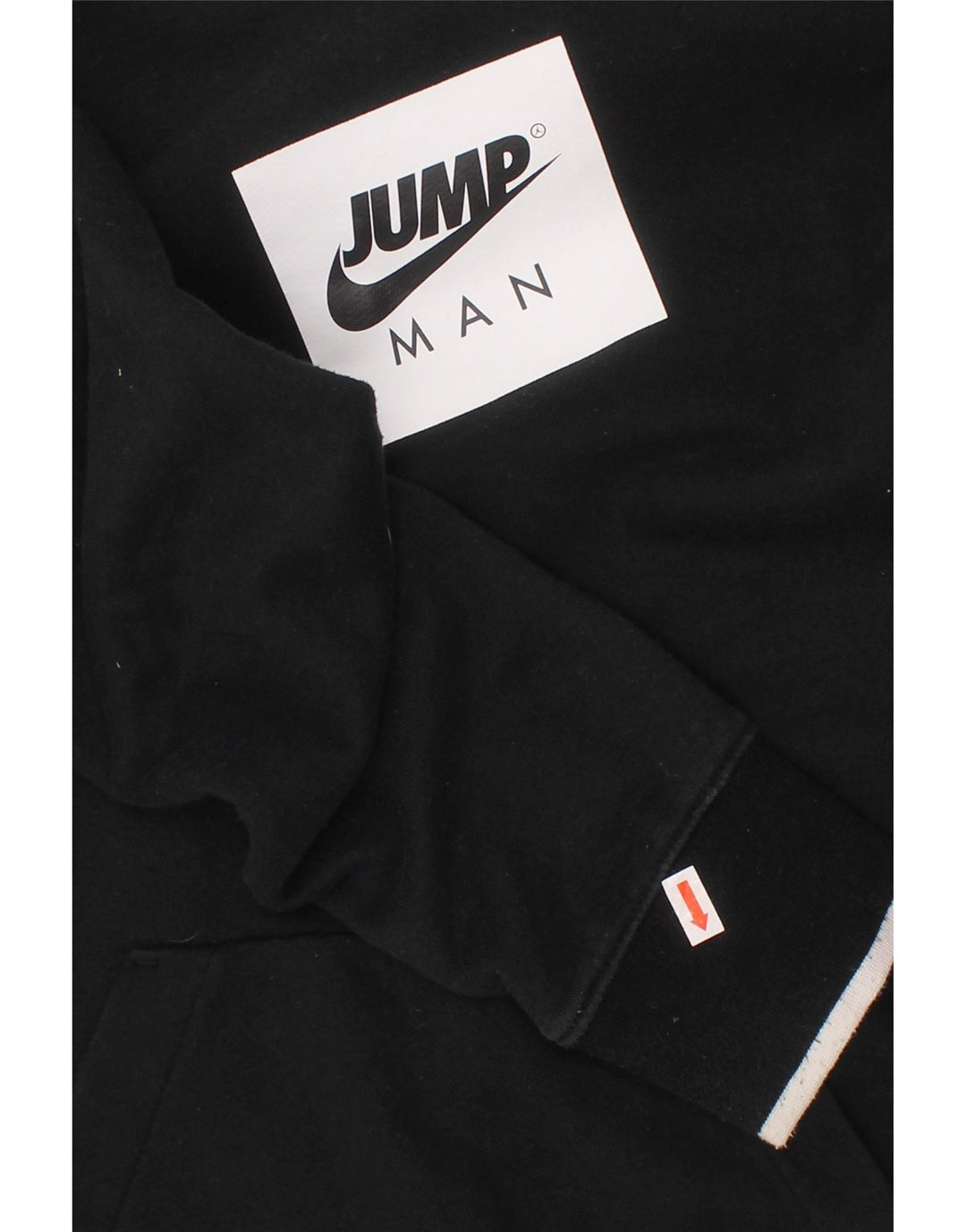 JORDAN Meninos moletom com capuz gráfico 12-13 anos grande algodão preto