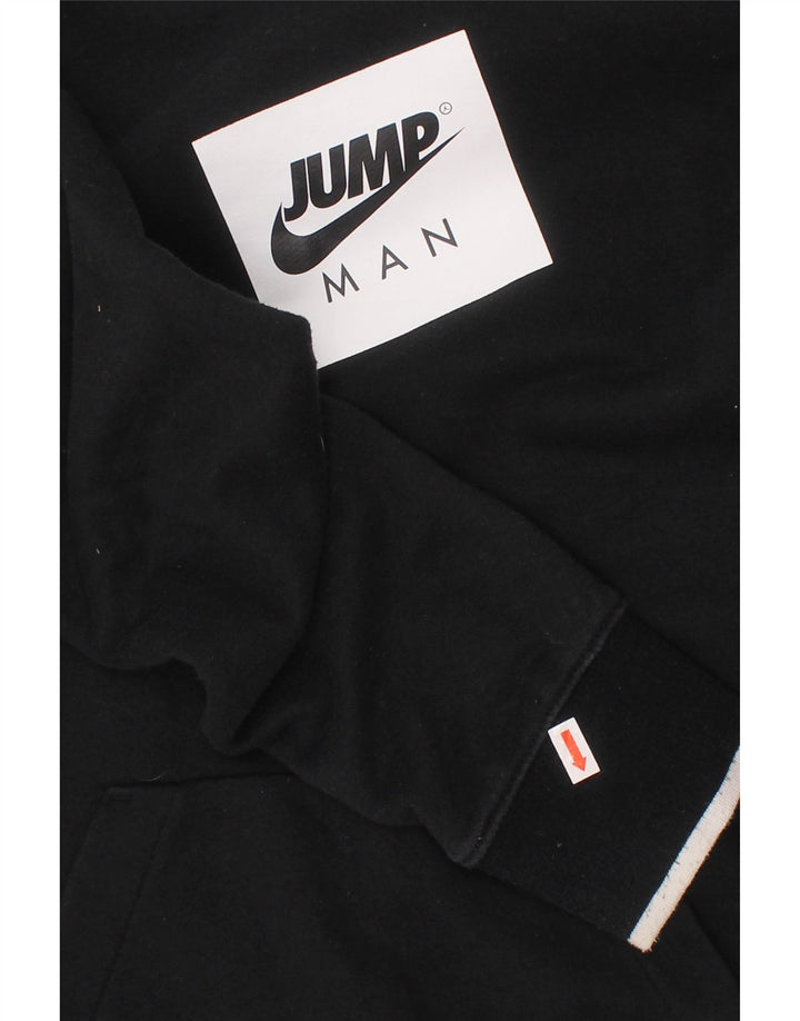 JORDAN Meninos moletom com capuz gráfico 12-13 anos grande algodão preto