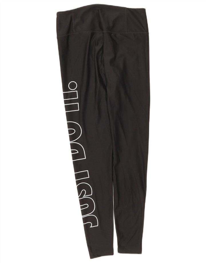 Leggings Nike Womens Dri Fit Graphic UK 8 Pequeno Poliéster Preto