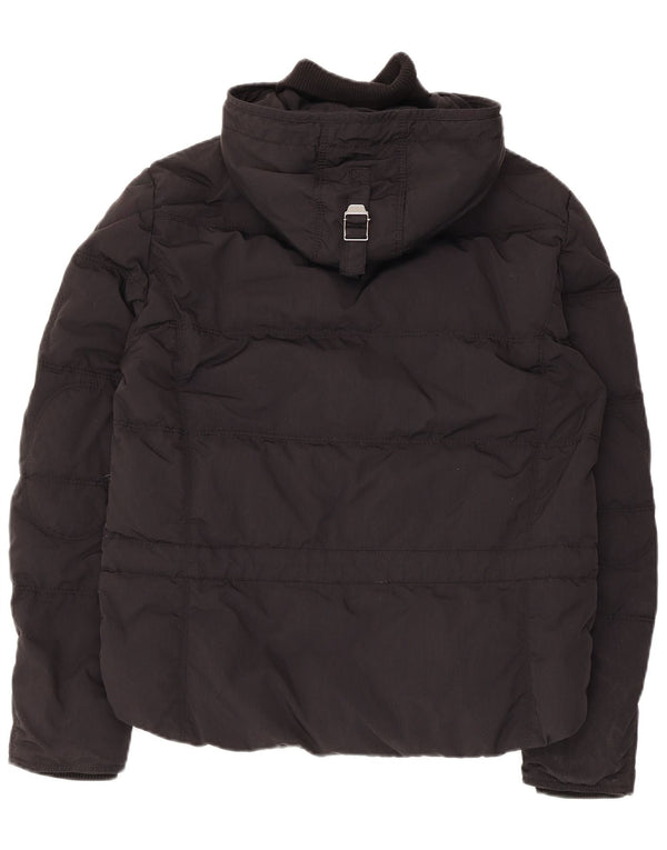 Jaqueta masculina acolchoada com capuz Brema IT 46 pequena poliamida preta