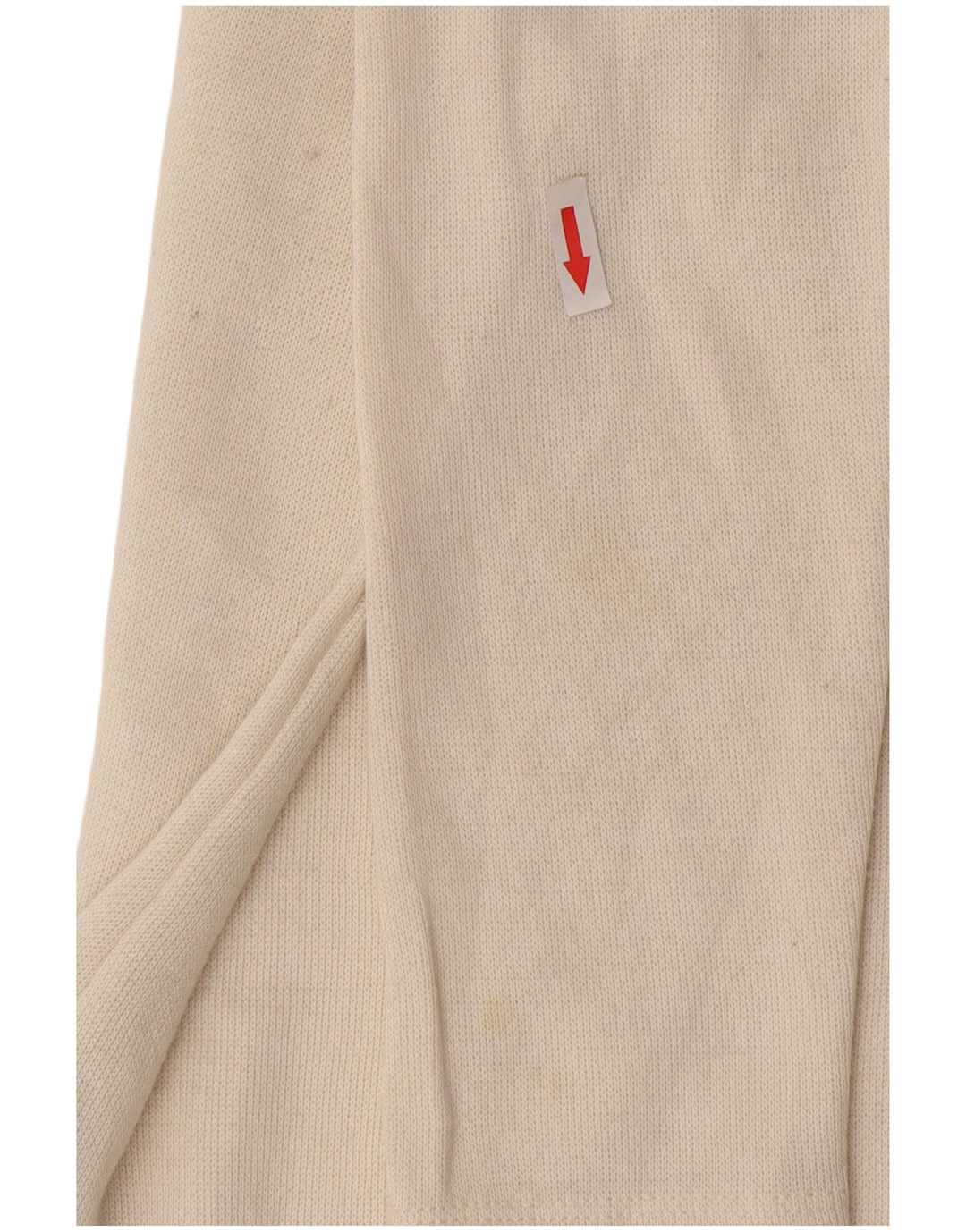 Camisa polo feminina de manga comprida Zara Reino Unido 14 grande poliéster branco