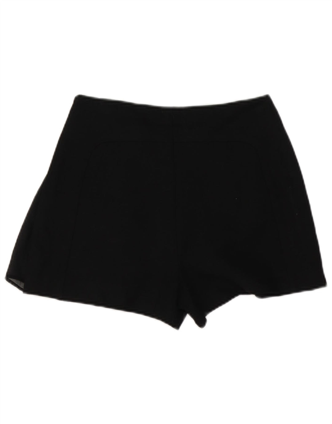 Shorts casuais femininos de cintura alta ZARA XS W24 poliéster preto