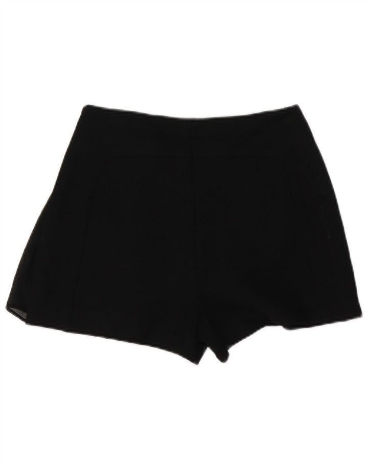 Shorts casuais femininos de cintura alta ZARA XS W24 poliéster preto
