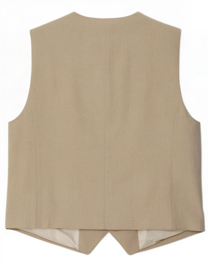 Colete feminino Zara UK 16 grande bege