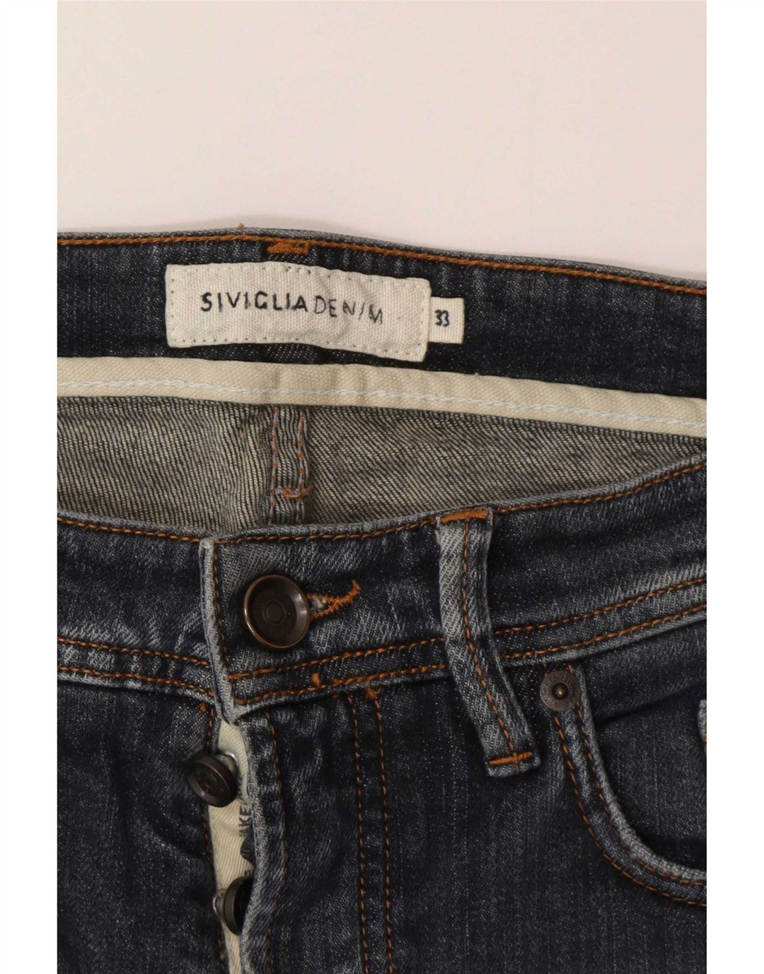 SIVIGLIA Mens Jeans Slim W33 L32 Azul Algodão