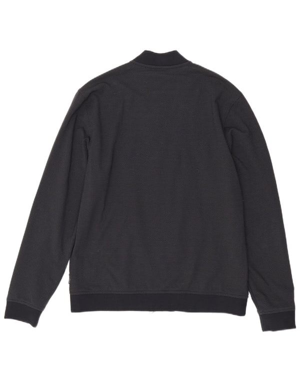 Jaqueta bomber masculina Ted Baker tamanho 4 grande viscose manchada azul marinho