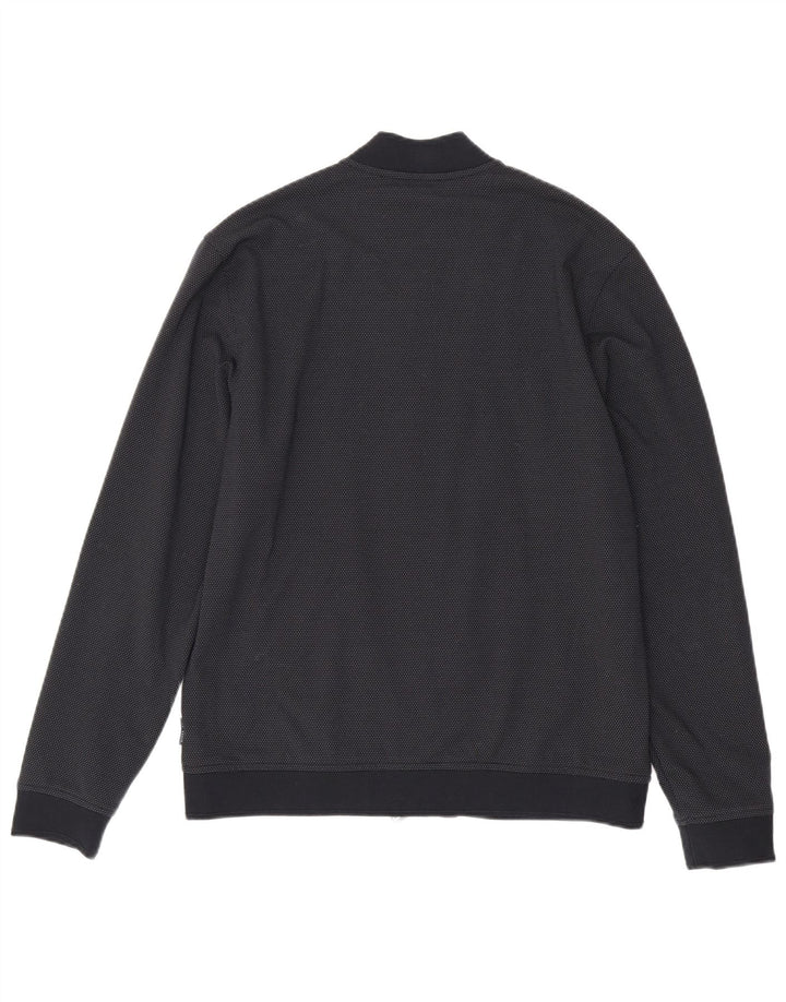 Jaqueta bomber masculina Ted Baker tamanho 4 grande viscose manchada azul marinho
