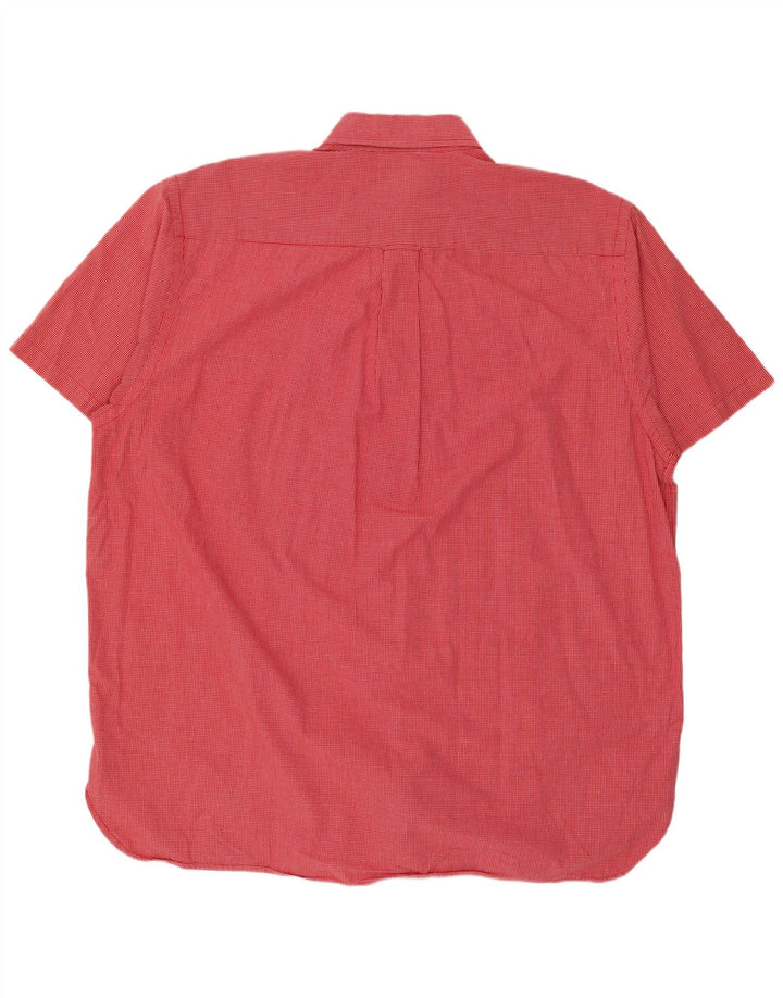 Camisa masculina de manga curta Nautica XL vermelho xadrez algodão
