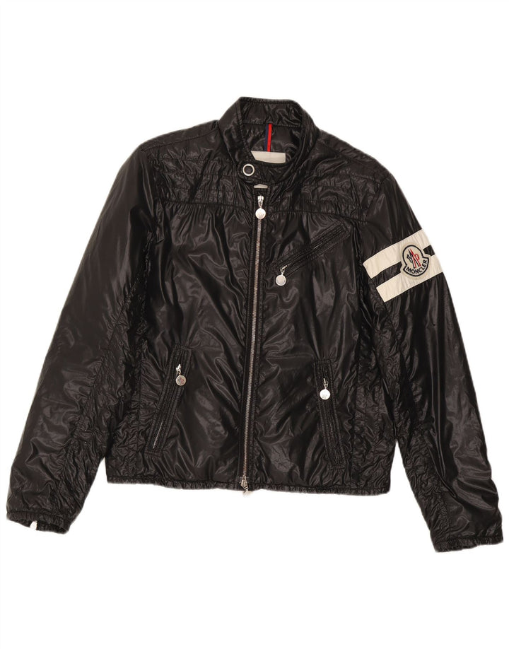 Jaqueta acolchoada feminina Moncler tamanho 2 poliamida preta média