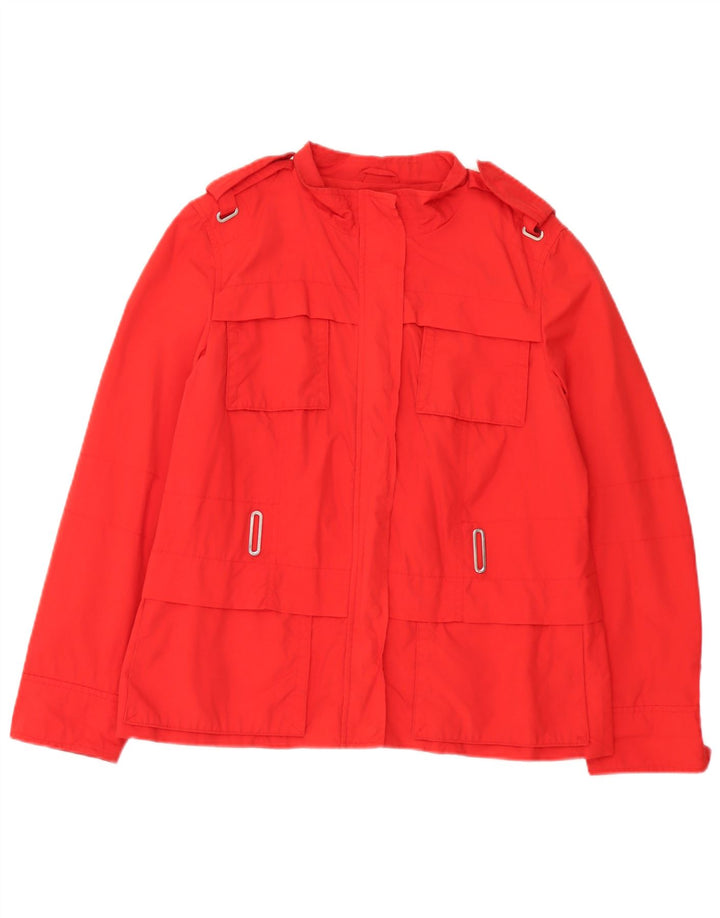 Jaqueta militar feminina Zara UK 18 XL algodão vermelho