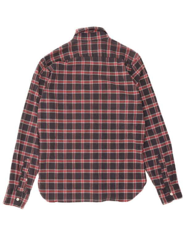 Camisa masculina Levi's pequena xadrez azul marinho de algodão